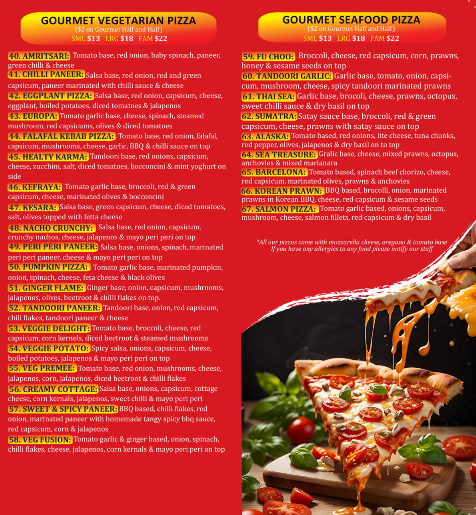 Our Menu - Snappys Pizza & Kebab Kilmore